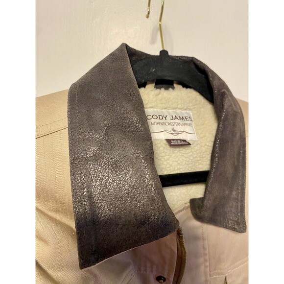 Cody James Vest Mens Size Large Tan Brown Sherpa Lined Western Cowboy Outdoors - Picture 7 of 8